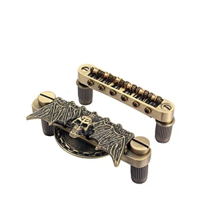 Abbildung von Alnicov Tune O Matic Saitenhalter für E Gitarre, Steg und Rollensattel, Bronze