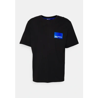 Abbildung von Karl Lagerfeld Jeans Regular Short Sleeve LOGO Tshirt print, Herren, Größe: Small, Black