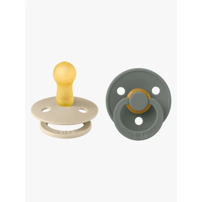 Abbildung von BIBS Colour Schnuller 2er Pack Latex Größe 2 Rund, Vanilla/Pine