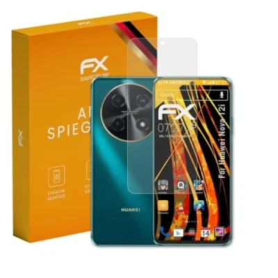 Abbildung von atFoliX Panzerfolie kompatibel mit Huawei Nova 12i Schutzfolie, entspiegelnde und stoßdämpfende FX Folie (3X)