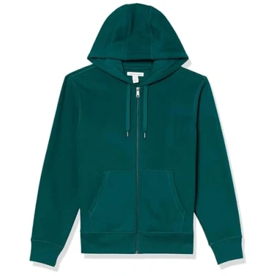 Abbildung von Amazon Essentials Herren Fleece Kapuzenpulli mit durchgehendem Reißverschluss (erhältlich in den Größen Big &amp; Tall), Tannengrün, XXL