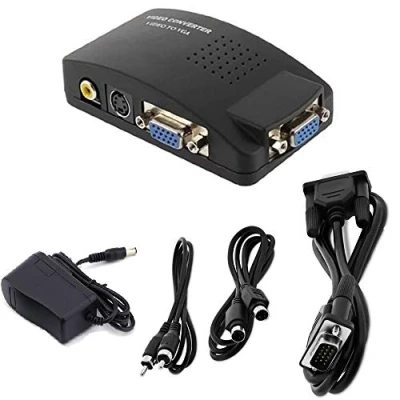 Abbildung von SOUTHSKY Video to VGA Konverter Converter Svideo zu Adapter von für Umwandung TV/AV/S Video/Cinch/Composite VGA/PC Monitor