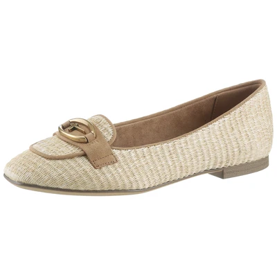 Abbildung von Tamaris Slipper, Damen, Größe: 36, Nature Leder/synthetik