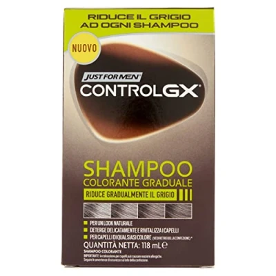 Abbildung von Just For Men Control GX Farb Shampoo reduziert allmählich graues Haar für einen natürlichen Look, 118 ml