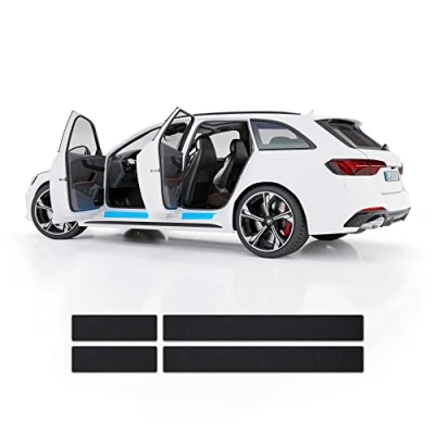 Abbildung von Blackshell® Basic Einstiegsleisten Schutz kompatibel mit Mazda CX 5 Typ KE Bj. 2012 2017 Matt Schwarz passgenaue Lackschutzfolie inkl. Profi Rakel
