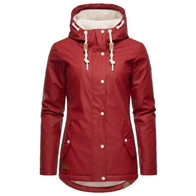 Abbildung von Ragwear Damen Winterjacke Kurze Regenjacke wasserdicht warm gefüttert mit Kapuze Marge Red22 Gr. XS