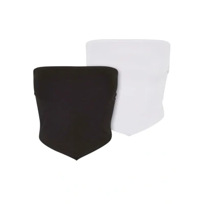 Abbildung von Urban Classics 2PACK Top, Damen, Größe: XS, White+black