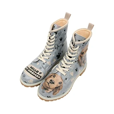 Abbildung von DOGO Vegane Damen Boots Stiefeletten Hello My Hooman 36