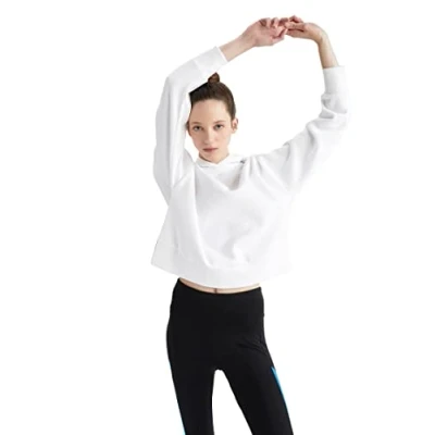 Abbildung von DeFacto Damen Z6569AZ Sweatshirt, White, XXL