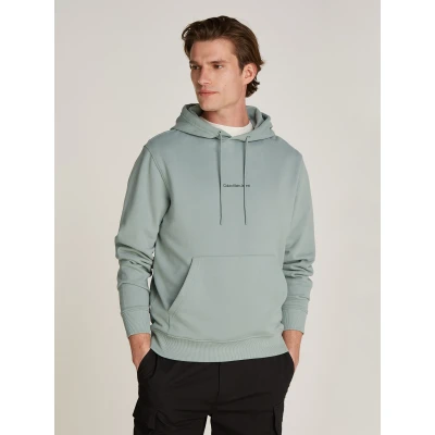 Abbildung von Calvin Klein Jeans GRID Monogram Hoodie Sweatshirt, Herren, Größe: Small, Slate gray