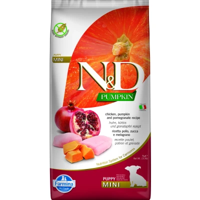 Abbildung von N&amp;D Pumpkin DOG Puppy Mini Huhn &amp; Granatapfel varianten 7 kg