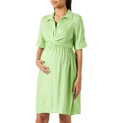 Abbildung von Mamalicious Mleline LIA Shirt Dress Blusenkleid, Damen, Größe: 40, Jade lime
