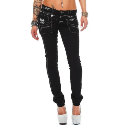 Abbildung von Cipo &amp; Baxx Regular fit Jeans Low Waist Hose BA CBW0313 (1 tlg) mit Kontrastnaht und 3x Bund Optik
