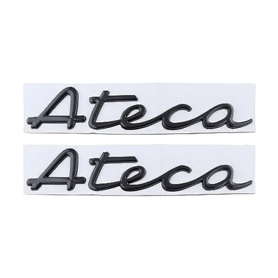 Abbildung von Ateca Emblem Auto Abzeichen Aufkleber LKW Seite hinten für Dekoration Zubehör (schwarz)