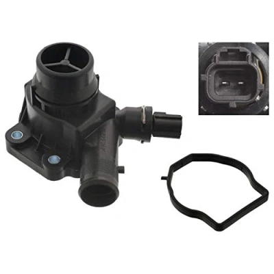 Abbildung von FEBI BILSTEIN 100228 Kühlwasserthermostat 90 mit Dichtung Temperaturschalter Gehäuse VOLVO: XC90 I, V70 3, S60 II