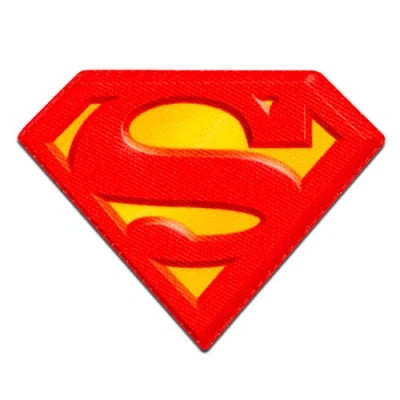 Abbildung von Catch the Patch Aufnäher Bügelbild, Aufbügler, Applikationen, Patches, Flicken, zum aufbügeln, Polyester, Superman Logo Größe: 8 x 5 cm