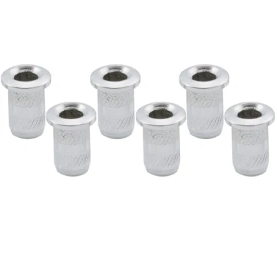 Abbildung von Musiclily Pro 4mm Stahl Top Saitenhülsen String Ferrules für E Gitarre, Chrom(6 Stück)
