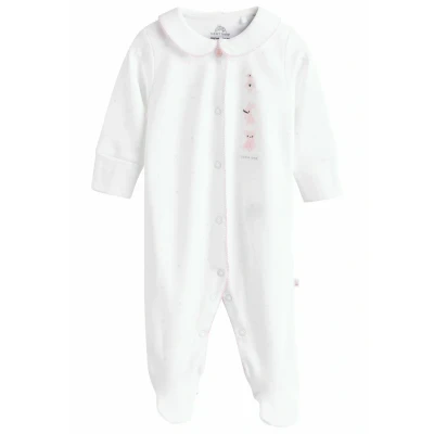 Abbildung von Next Regular FIT 3 PACK Strampler für Kinder, Größe: 50, White