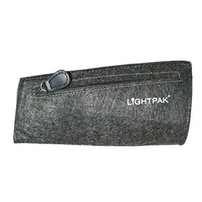 Abbildung von Lightpak 43093 Schreibgeräteetui Drop, Federmappe schwarz, Stiftetui aus Filz, Federmäppchen mit großem Hauptfach und Reißverschluss, für Büro Schule, Stifteetui ca. 11 x 20 2,5 cm