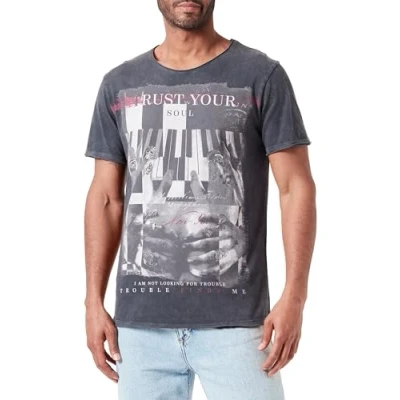 Abbildung von KEYLARGO Herren MT Circle of Life Round T Shirt, Carbon Black (1121), XXL