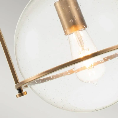 Abbildung von Elstead Lighting QN Somerset P C HB QUINTIESSE Hängeleuchte E27 1x40W Stahl Messing, Glas klar H:43.3cm Ø28.9cm dimmbar höhenverstellbar