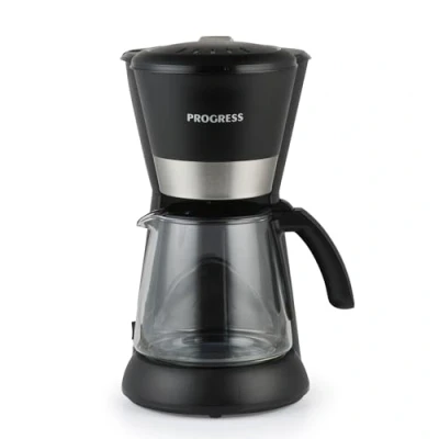 Abbildung von Progress EK6160PVDE Filterkaffeemaschine 1,5 L Kaffeemaschine, 10 Tassen, Glaskaraffe, Anti Tropf, wiederverwendbarer Filter, 40 Minuten Warmhaltefunktion, automatisches Abschalten, 1080W