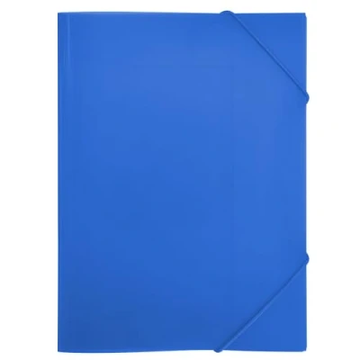 Abbildung von RAYLU PAPER Ordner mit elastischen Gummibändern und Klappen, A4, Dokumentenmappe für Büro Schule, aus 100% recycelbarem Polypropylen (A4, Blau)