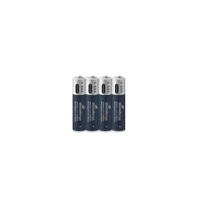 Abbildung von MediaRange Wiederaufladbare USB C Li Ion Batterien, Micro AAA I 1.5V 500mAh, 4er Pack