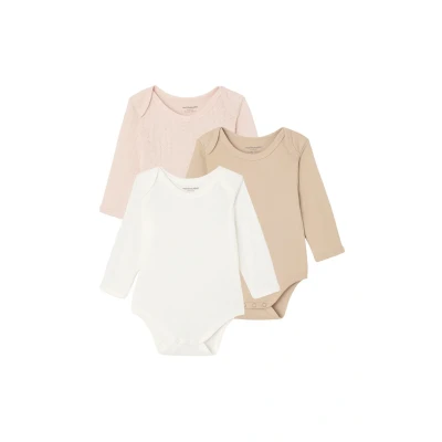 Abbildung von Bio Kollektion: 3er Pack Baby Bodys aus Interlock &amp; Pointelle Jersey