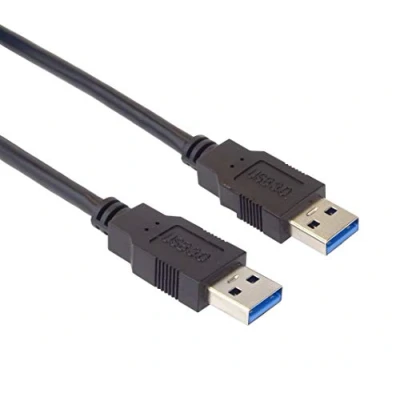 Abbildung von PremiumCord USB 3.0 Verbindungskabel 5m, Datenkabel SuperSpeed bis zu 5Gbit/s, Ladekabel, Typ A Stecker, 9pin, Farbe schwarz, Länge 5m