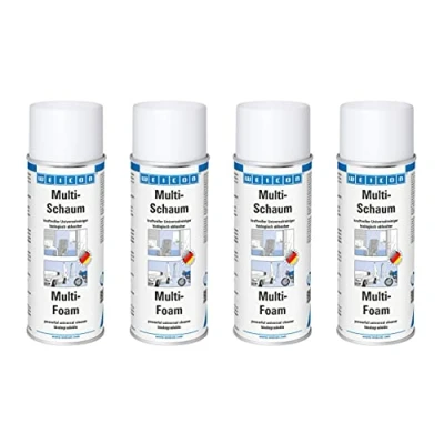 Abbildung von WEICON Multi Schaum 400 ml Schaumreiniger für Polster, Scheiben, Kunststoff und Metall Biologisch abbaubar 4er Set