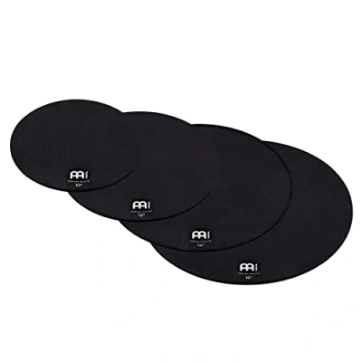 Abbildung von Meinl Drum Mute Set mit 10, 12, 14 und 16 Zoll Trommel Dämpfer Schlagzeug Zubehör, Schwarz (MDM 10121416)
