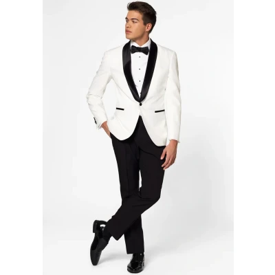 Abbildung von Opposuits Pearly Tuxedo WITH BOW TIE Anzug, Herren, Größe: 60, White