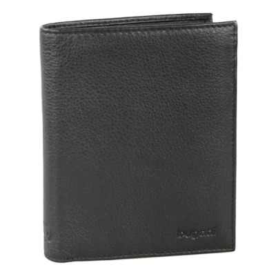 Abbildung von bugatti Sempre Geldbörse Herren Leder 8CC Portemonnaie Hochformat Schwarz Geldbeutel Portmonee Wallet Brieftasche Männer Portmonaise