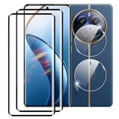 Abbildung von Tieeyivv Schutzfolie für OPPO Realme 12 Pro/12 Pro Plus 5G Panzerfolie Schutzglas Panzerglas und Kamera Vollständige Abdeckung Displayschutzfolie,9H Härte, Anti Fingerabdruck