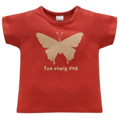 Abbildung von Pinokio T Shirt Imagine, rot Schmetterlingsmuster, Mädchen 74 122 (74)