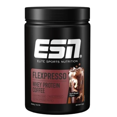 Abbildung von ESN Flexpresso Protein Coffee, Dark Roast, 908 g, cremiger Kaffee mit bis zu 22 g pro Portion made in Germany
