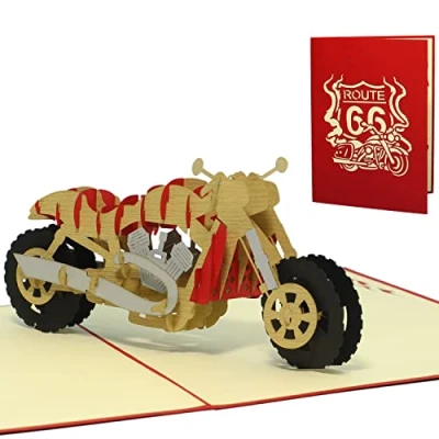 Abbildung von LINPopUp®, LIN17486, POP UP 3D Karte &quot;Motorrad&quot;, Geburtstagskarte Grußkarten Klappkarte Gutschein Motorrad, N160