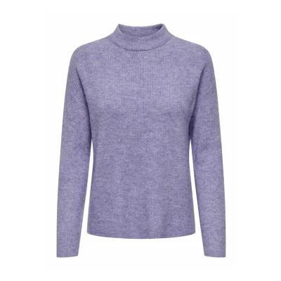 Abbildung von ONLY Camilla Oneck L/S Strickpullover, Damen, Größe: Large, Chinese violet