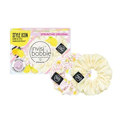 Abbildung von invisibobble Spiral Haargummi Sprunchie Original Fruit Fiesta Rosa Gelb 2 Stück Haarban