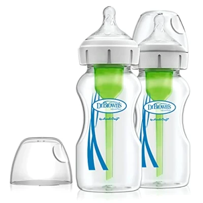 Abbildung von Dr. Brown&#039;s Option+ Breiter Hals Glasflasche 270 ml 2er Pack
