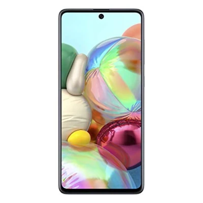 Abbildung von Samsung Galaxy A71 (16.95cm (6.7 Zoll) 128 GB interner Speicher, 6 RAM, Dual SIM, Android, prism crush Weiß) Deutsche Version