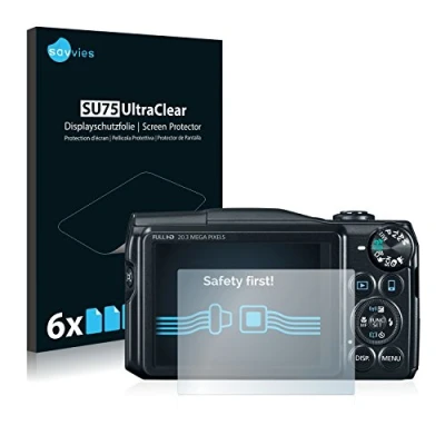 Abbildung von Savvies 6 Stück Schutzfolie für Canon PowerShot SX710 HS Displayschutz Folie Ultra Transparent