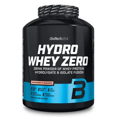 Abbildung von BioTechUSA Hydro Whey Zero glutenfrei, zuckerfrei, fettfrei 80% Proteingehalt schnell resorbierbar Molkenprotein Komplex, 1,816 kg, Erdbeere