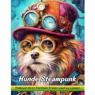 Abbildung von Hunde Steampunk: Malbuch Für Erwachsene Mit Hunden Steampunk Zum Stressabbau Und Zur Entspannung