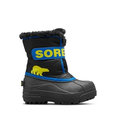 Abbildung von Sorel Unisex Kinder Snow Commander Boot Schneestiefel, Black Super Blue Toddler Collection 2024, 31 EU