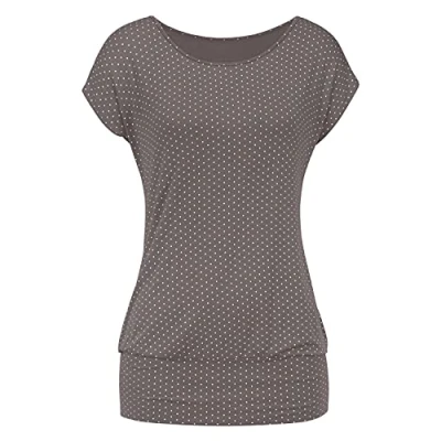 Abbildung von Lascana Tshirt print taupegepunktet, Damen, Größe: 36/38, Taupe gepunktet
