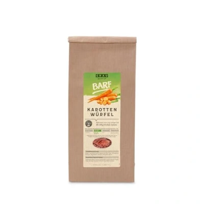 Abbildung von GRAU Trockengemüse zum BARFen für Hunde Karotten Würfel, 1er Pack (500 g), Ergänzungsfuttermittel