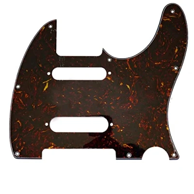 Abbildung von Musiclily Pro 8 Löcher SS Gitarre Tele Schlagbrett Pickguard für USA/Mexico Fender Deluxe Nashville Telecaster E Gitarre, 4 lagig Tortoise Shell