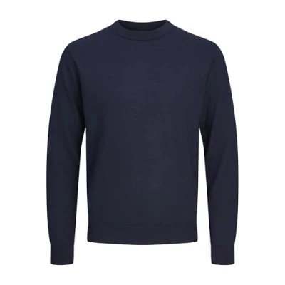 Abbildung von Jack &amp; Jones Jprmark CREW NECK Strickpullover, Herren, Größe: Small, Night sky
